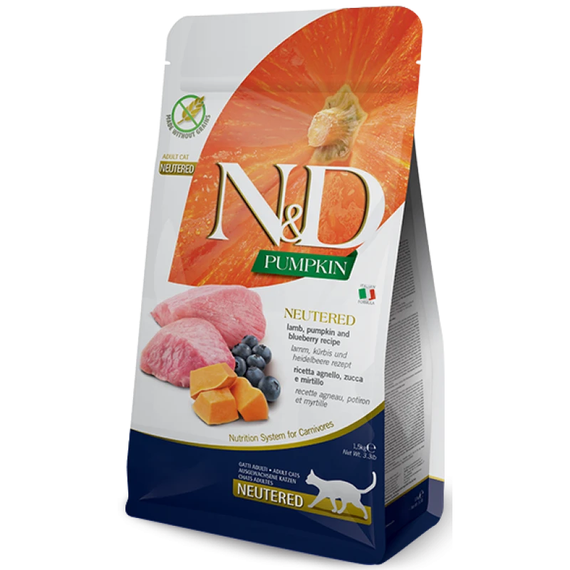 N&D CAT PUMPKIN LAMB & BLUEBERRY NEUTERED 5KG ΓΑΤΕΣ